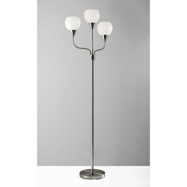 Estallar Black Metal 3-Arm Floor Lamp, 14-31 x 14-33 x 65.5 in. ES2627285